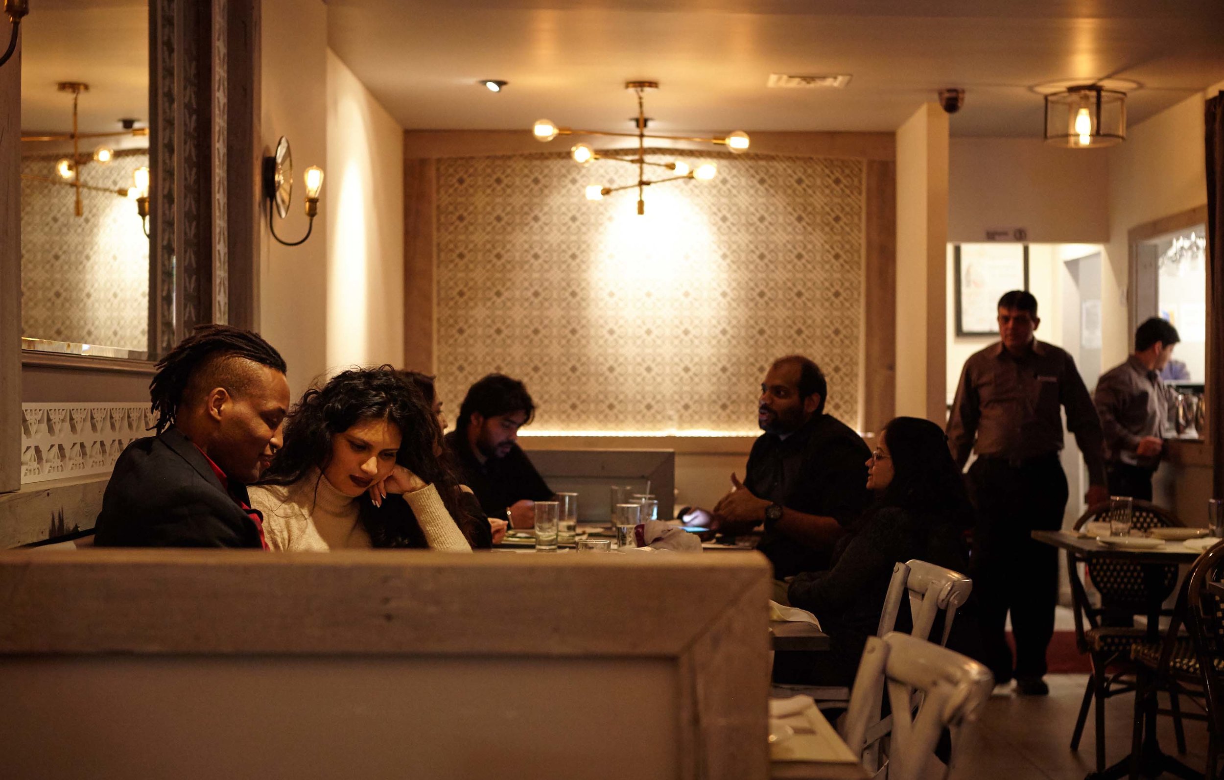 Patrons at Sahib reatuarant.