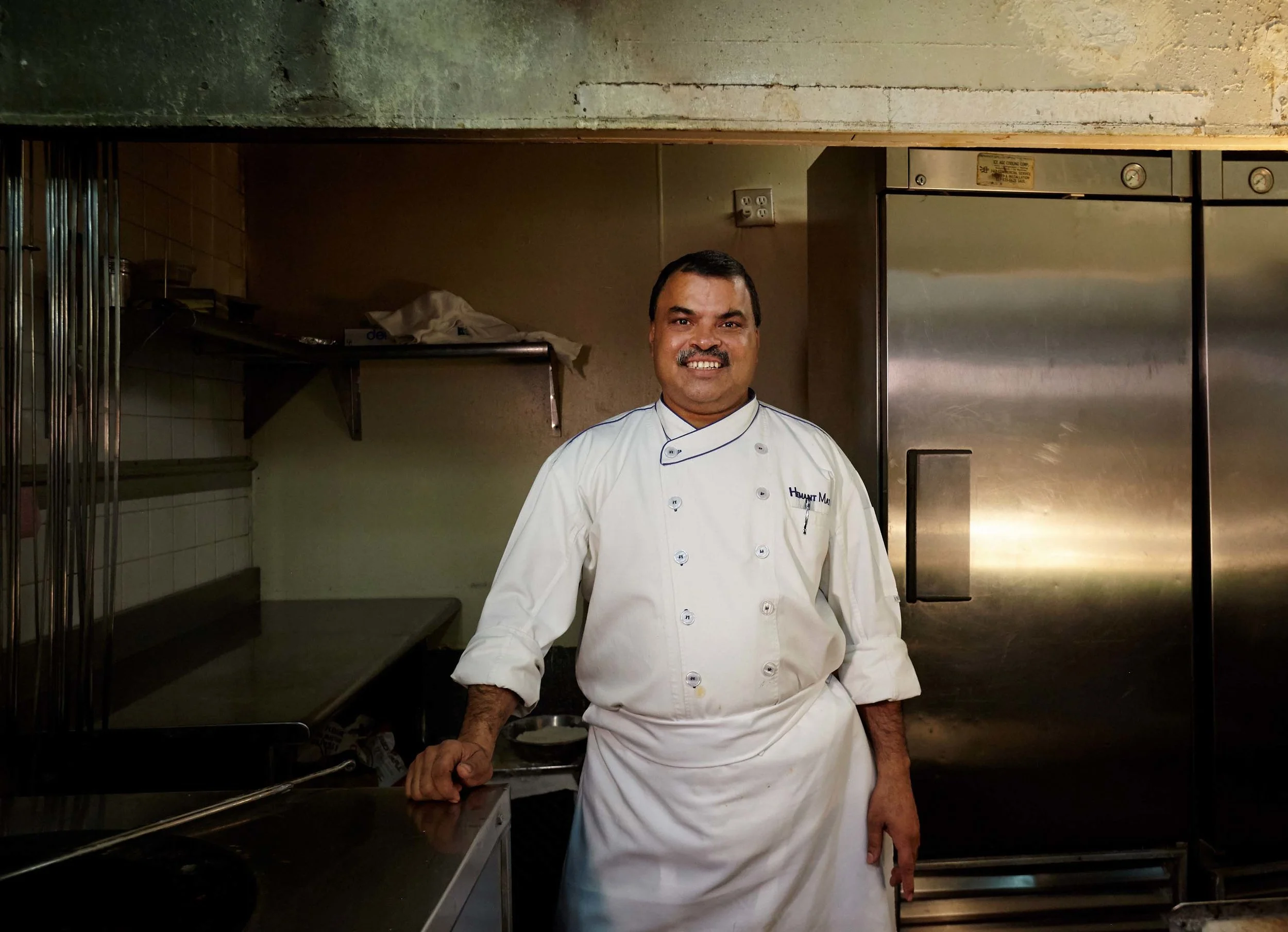 Head Chef Hemant Mathur of Sahib restaurant in the kitchen.