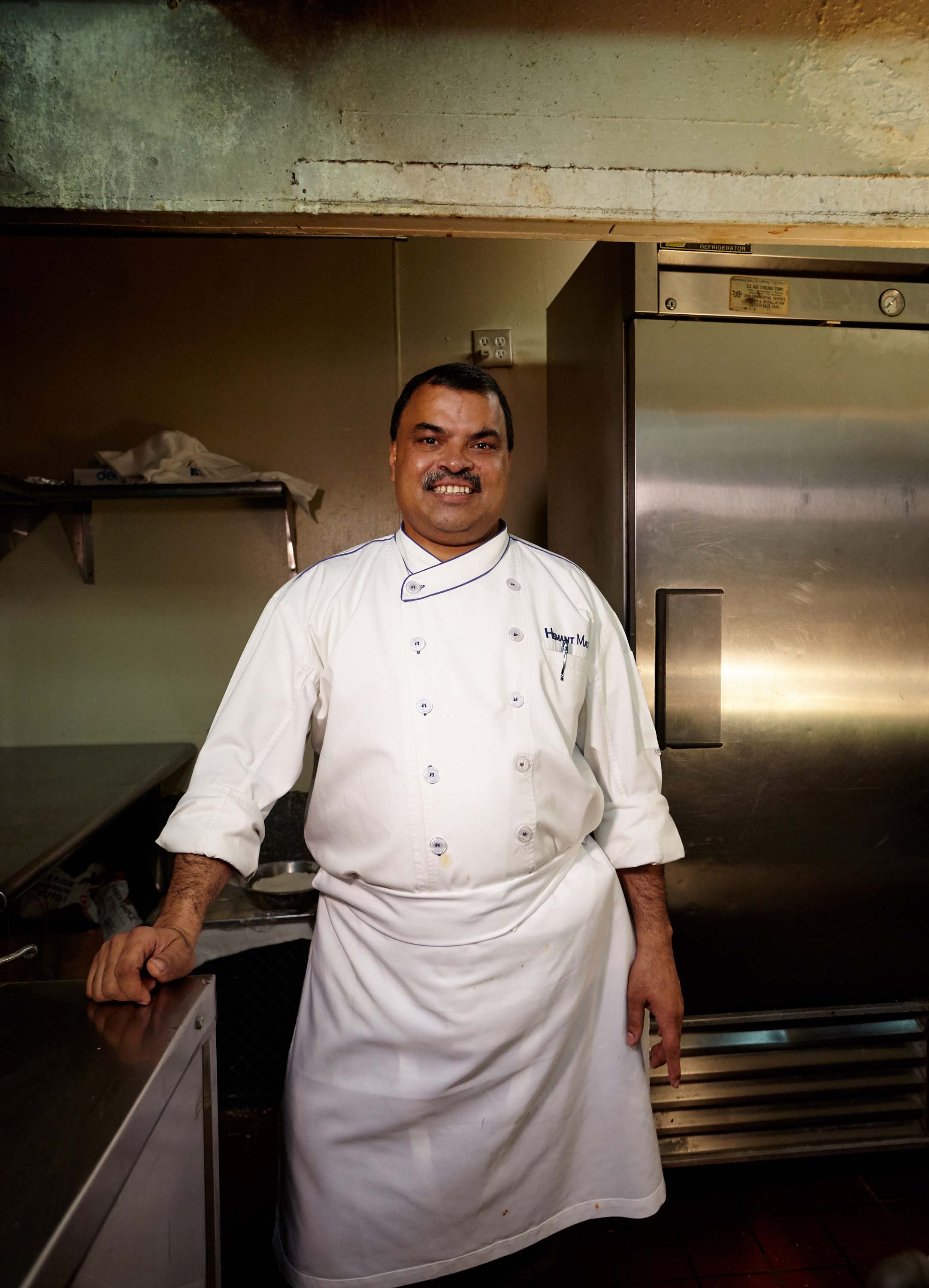 Head Chef Hemant Mathur of Sahib restaurant in the kitchen.