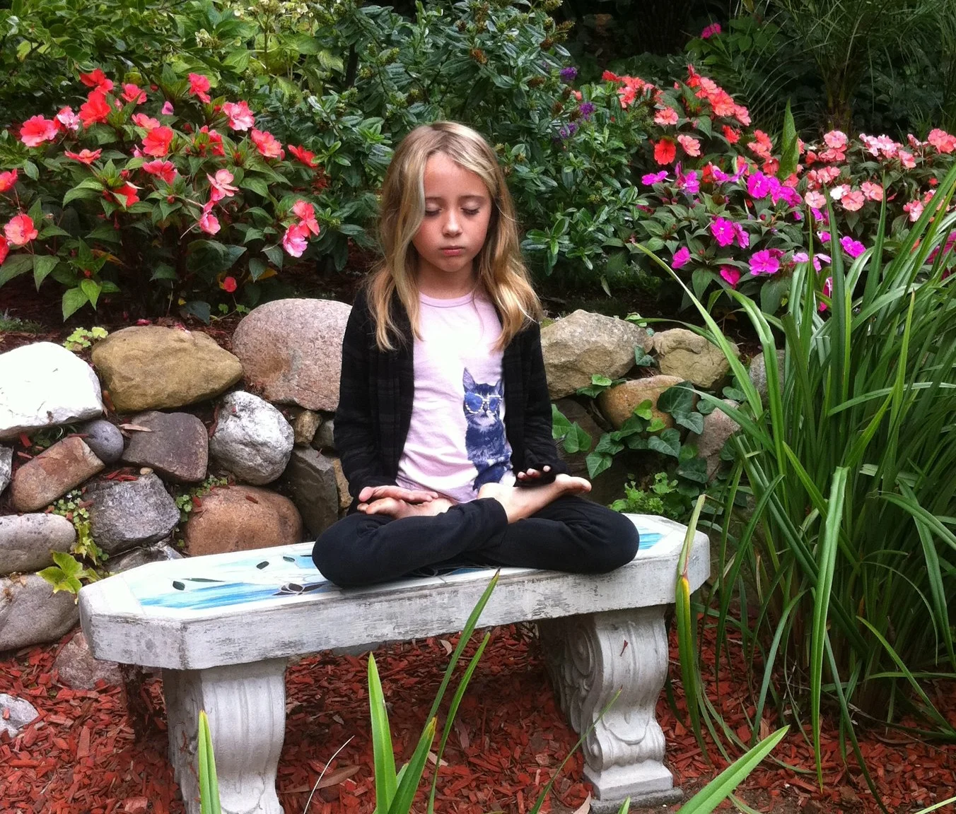 My daughter, before junior high, long before her iPhone