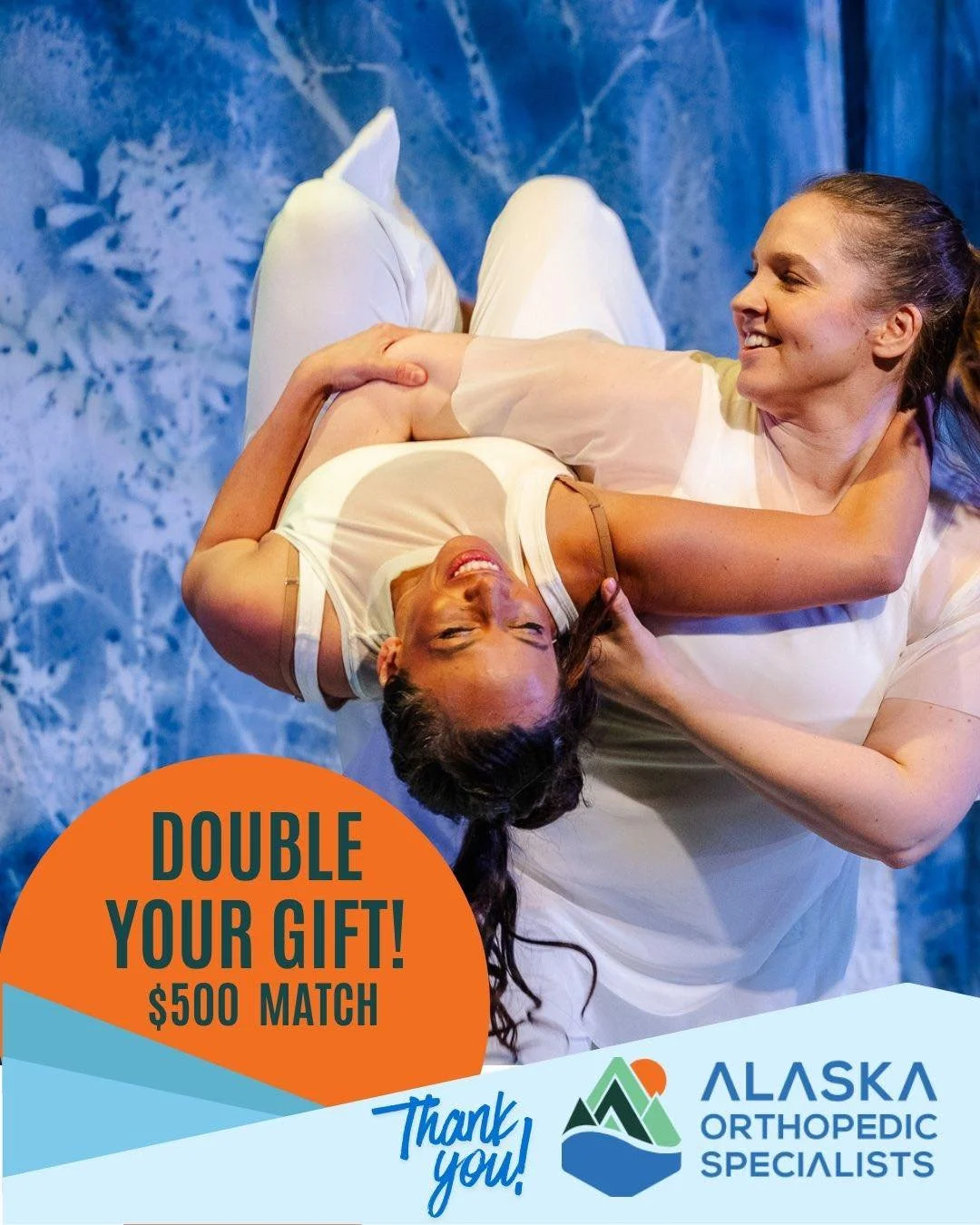 Thanks to Alaska Orthopedic Specialists, your support turns artistic moments into reality! Together, we&rsquo;re building a strong, cared-for community of dancers and artists who lift each other up&hellip; in every sense 💛

Every donation this week 