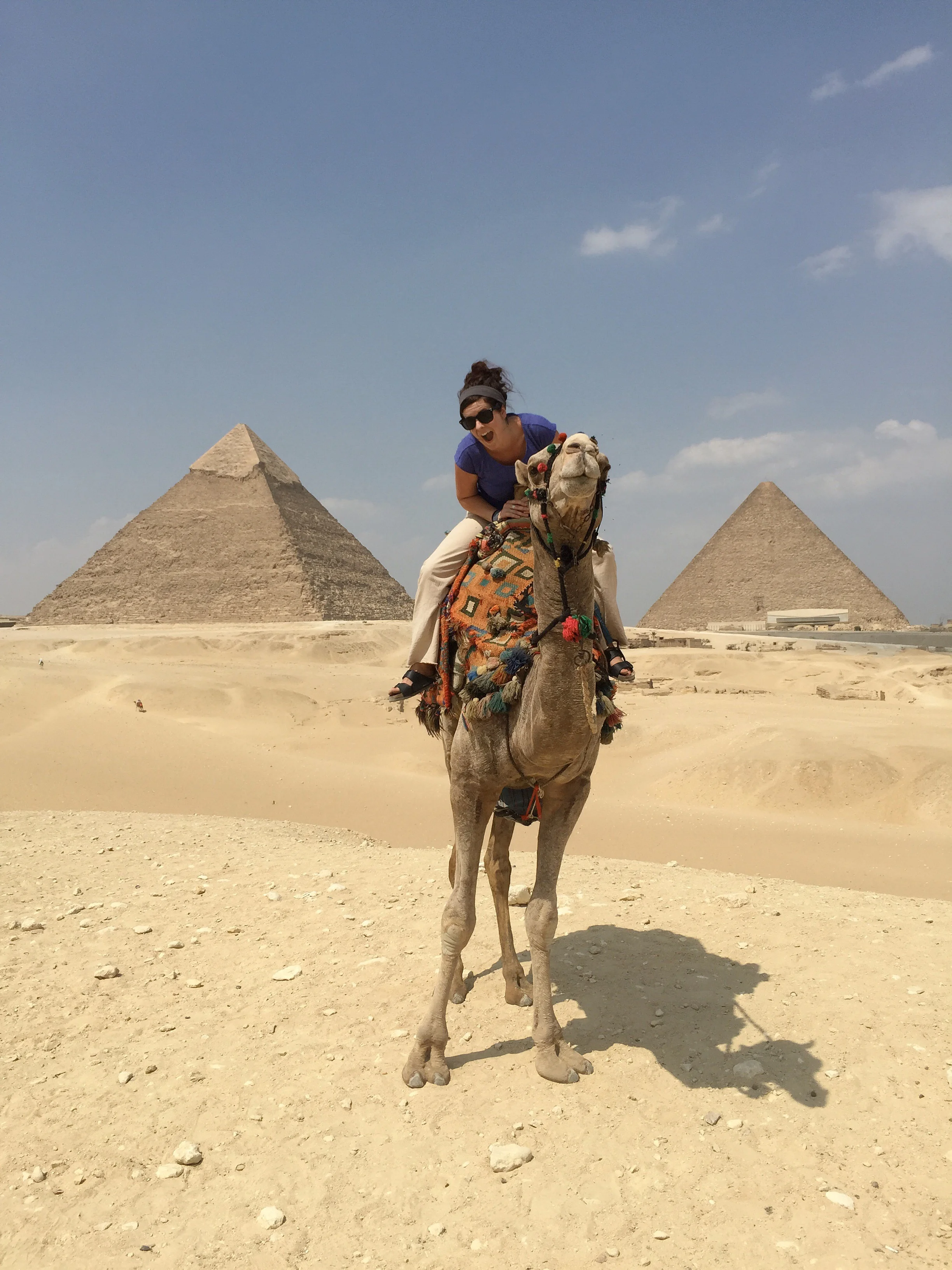 It's been a dream of mine since I was a kid to ride a camel around the Pyramids in Egypt. This fall I crossed it off my bucket list. If you ever get the chance to go to Egypt, TAKE IT! Better yet, make the chance. I can't wait to get back to the Middle East. It's welcoming, inspiring, delicious, and warm.