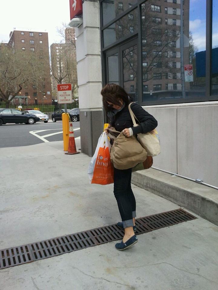 I'm somehow the biggest hater of anything that resembles a suitcase when I travel (budget backpacking fo' lyfe), which has led to all sorts of completely ASININE packing scenarios, like this 17 tote sitch in NYC. In theory, a good idea. In reality on the 10 block walk from the parking garage to the hostel, a poor idea. I'm always toying with the idea of traveling with nothing more than my purse, but I never quite achieve it. The 12 lbs. of camera gear I never leave home without destroys my dreams (delusions?) of minimalism...