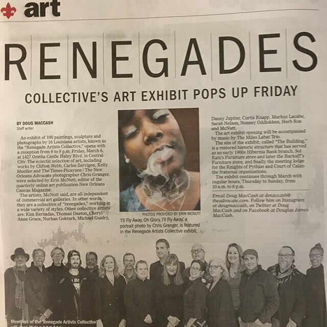 Renegades! Tonight! 6-9PM!
@thebuilding1427  Come to 1427 Oretha Castle Haley Blvd. for a real good time. 
Thanks to New Orleans Advocate for the snazzy write up. @nolanews