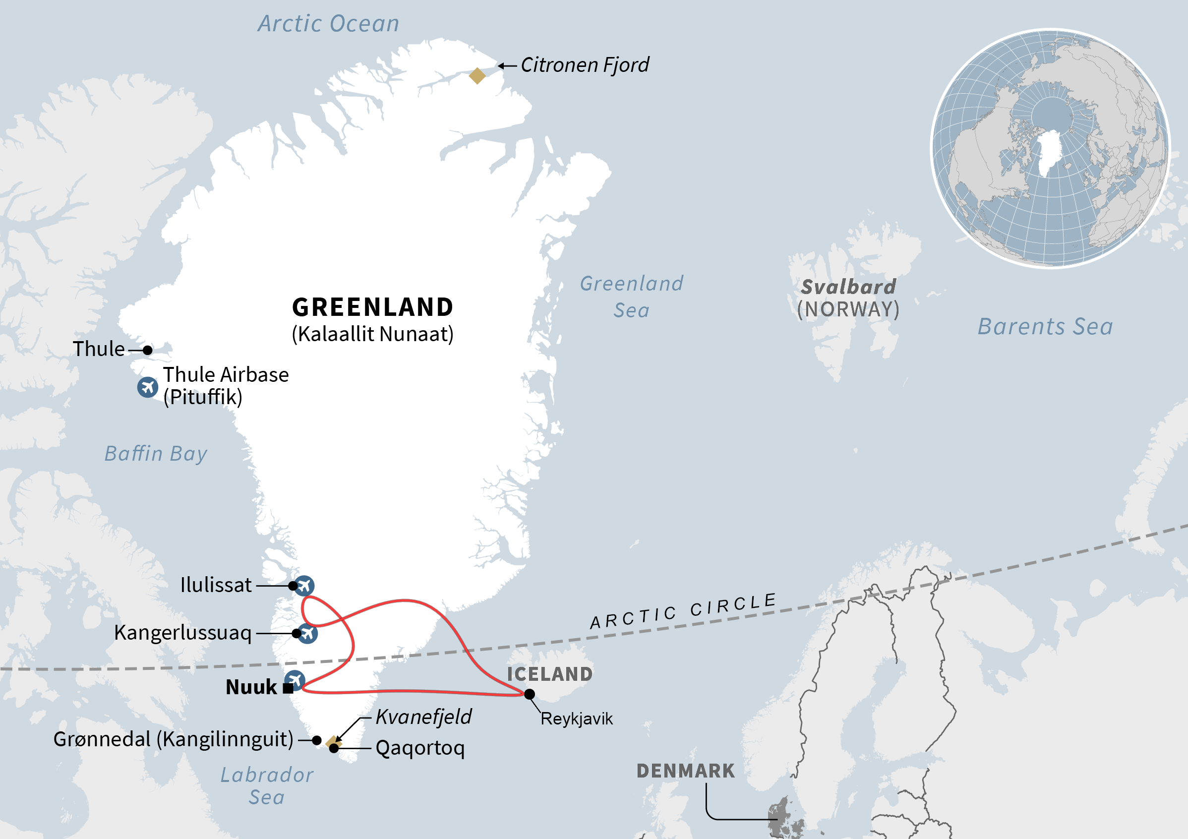 Нуук Гренландия на карте.