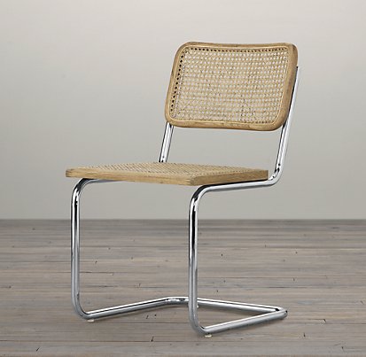 Restoration Hardware - Bauhaus Side Chair - I'm newly obsessed with the caning on these chairs. it's a lost art that my mother-in-law (in Iowa) still does by hand. Contact me if you want her contact info. She does a lot of repairing, too.
