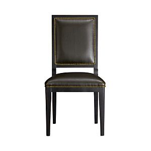 Crate and Barrel - Sonata Leather Side Chair - this one has a good balance of clean-lines and traditional design.