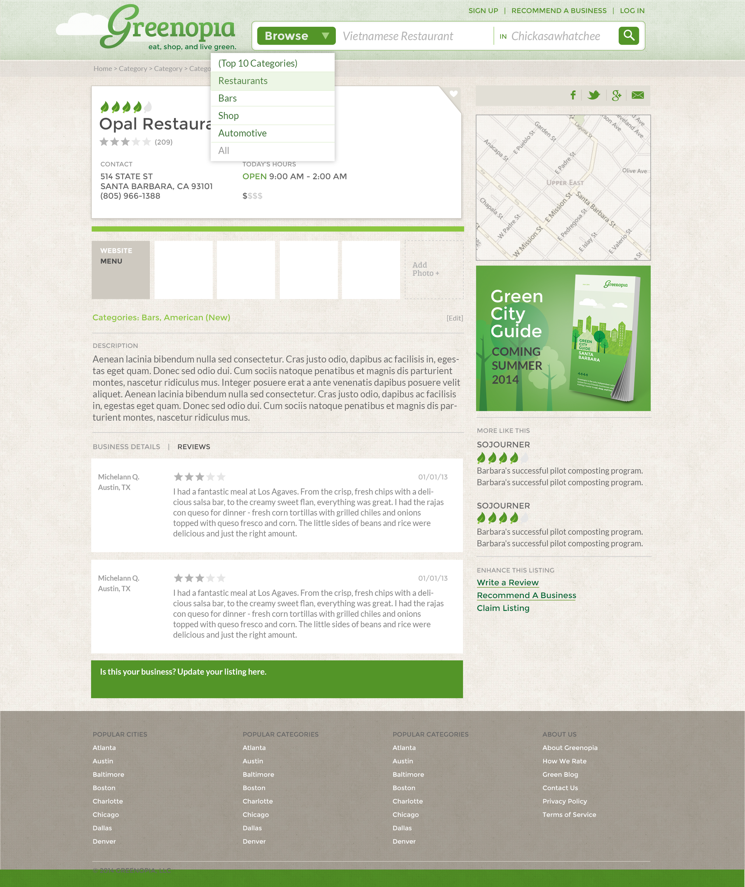 UX Listings Detail