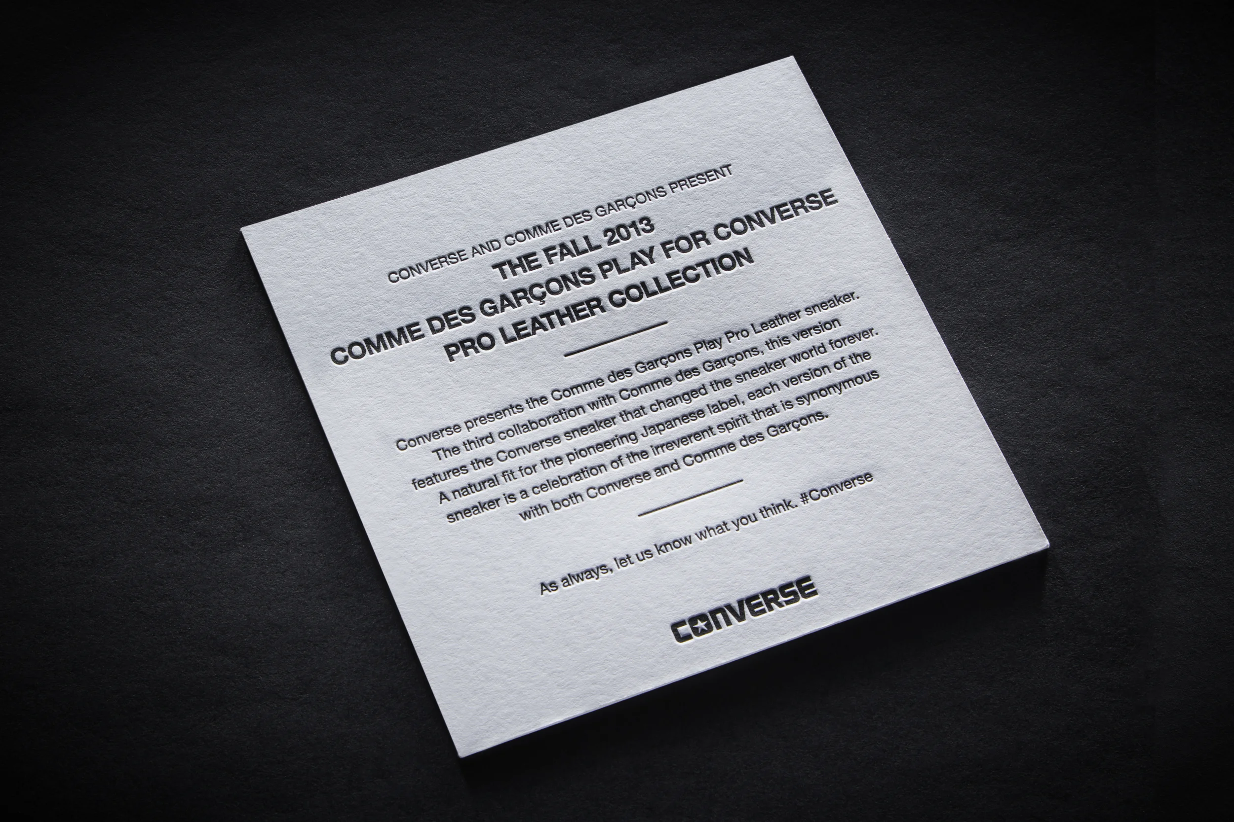 CONVERSE + COMME DES GARÇONS PLAY