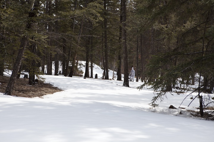  Unbodied Rebirth, performance, 2011&nbsp;Banff National Park, CAN.&nbsp;Photos: Dayna Danger&nbsp; 