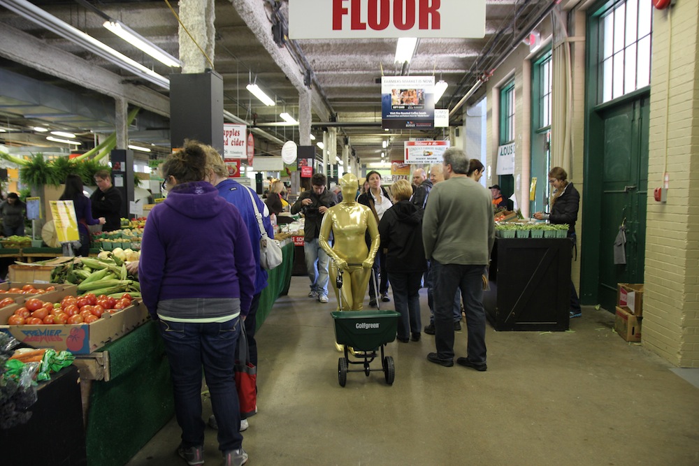   Farmers Market,&nbsp;2013, as part of the exhibition&nbsp; Gashka'oode: Tangled ,&nbsp;London, ON.&nbsp;Photo: Andie Shabbar  