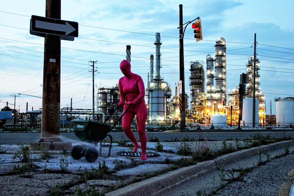  Chemical Valley,&nbsp;2013, as part of the exhibition&nbsp;Gashka'oode: Tangled,&nbsp;London, ON.&nbsp;Photo: Andie Shabbar 