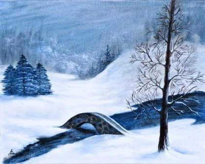 oil painting snow bridge janice sulfridge.jpg