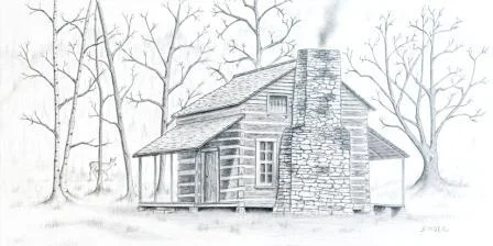 pencil drawing cabin dale singer.jpg