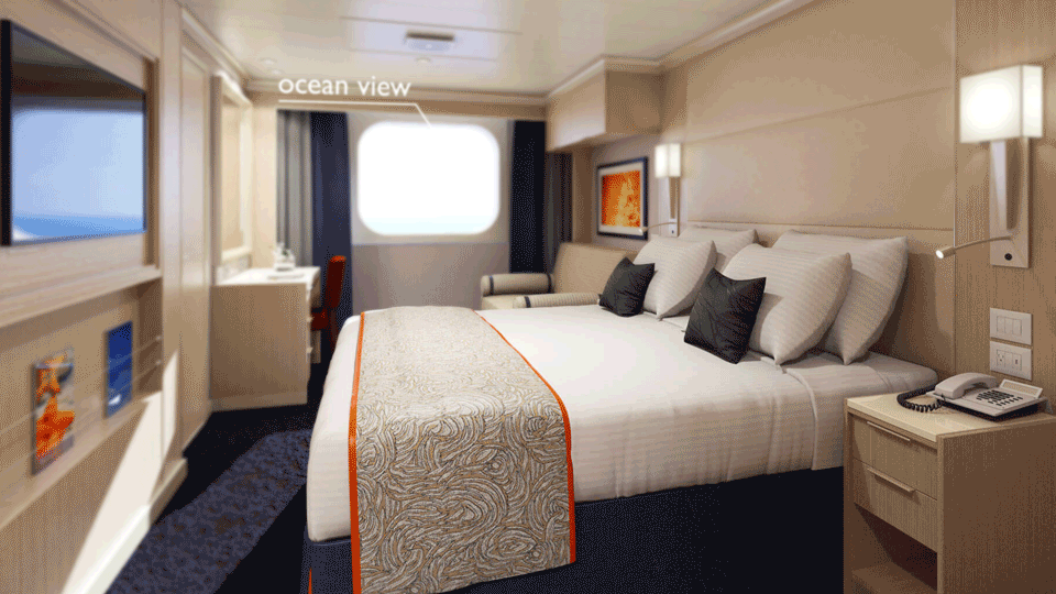 The combination of photos and typography makes explaining the ship's service and amenities simple and easy. Typography set in different perspective gives the entire image a sense of modernism. The slow drift of typography imitates the soothing motion of ocean waves.
