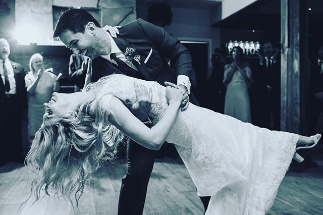 👀😍💃🏼 Loving this shot from Marilyn &amp; Nate&rsquo;s first dance at their #wedding! Gorgeous!!! So proud of you guys!! Congrats!!👌🏻#takemyleadla #bride #groom #dancer #dip #love #romance