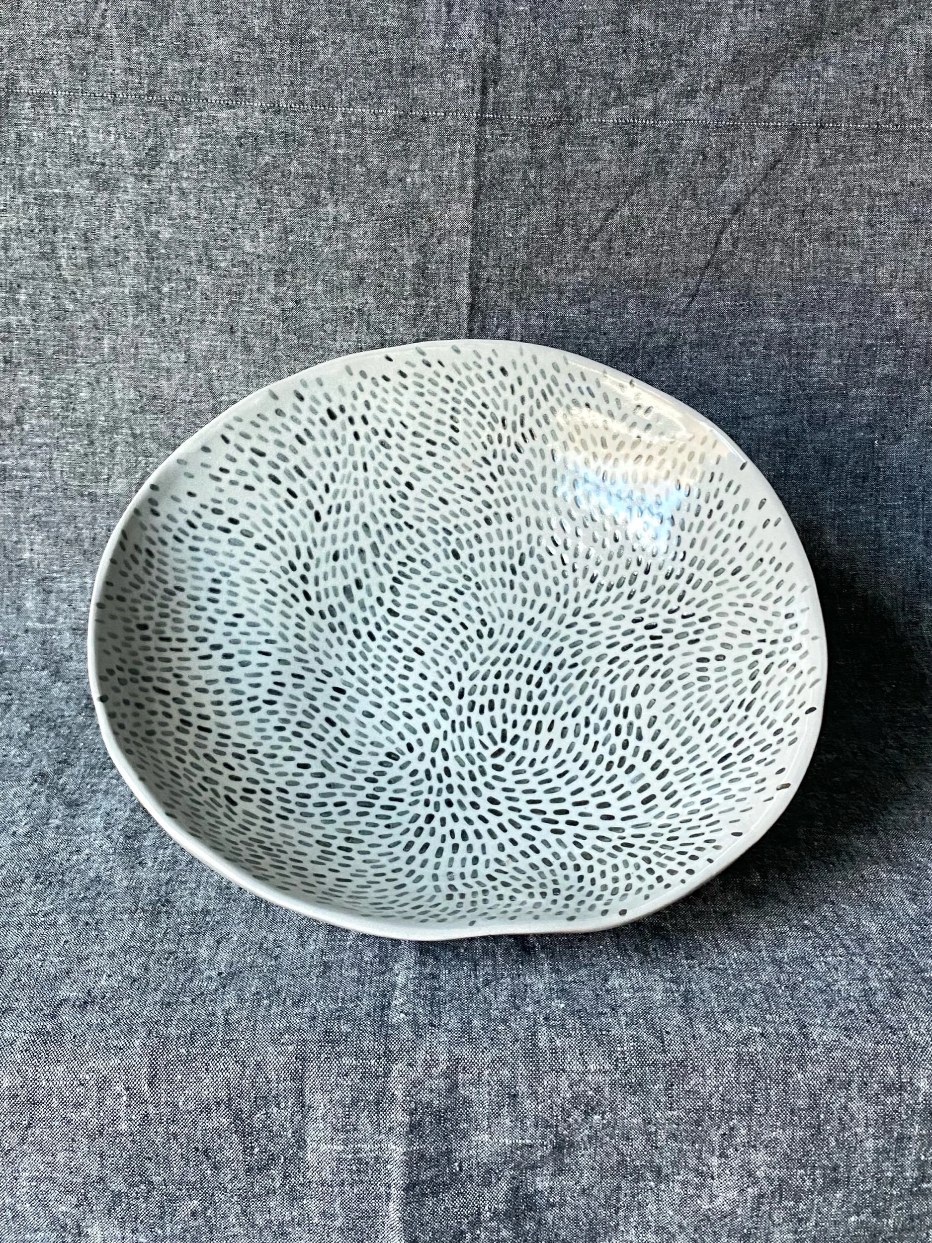 Hand painted serving bowl