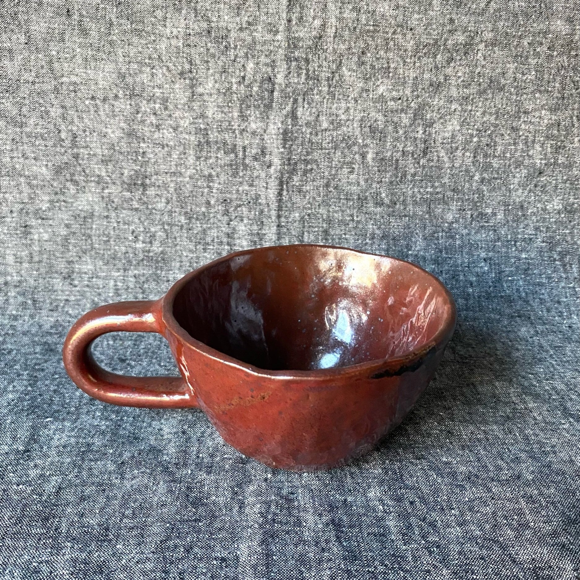 Rust handbuilt mug