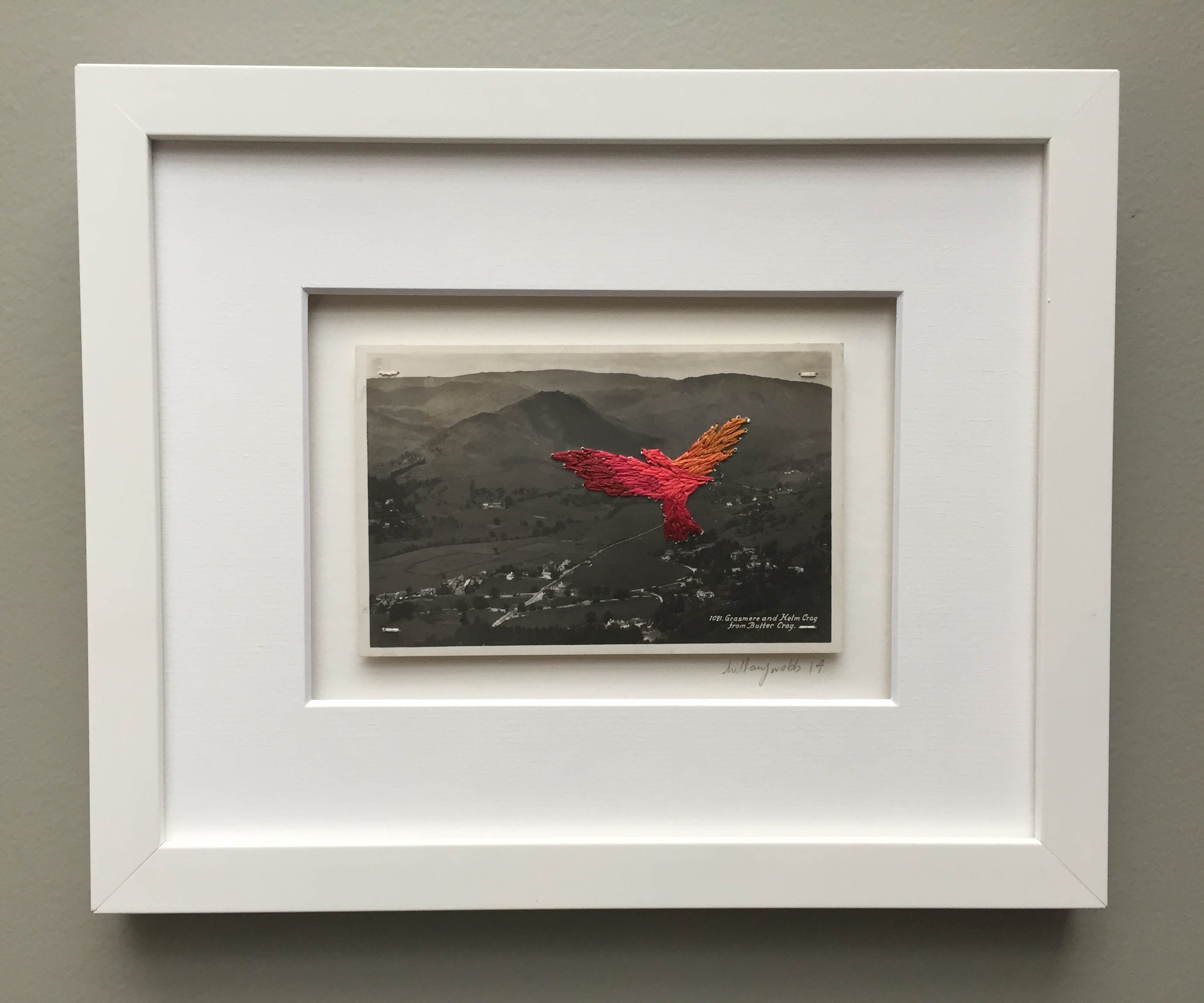  Embroidered vintage postcard (not for sale)  