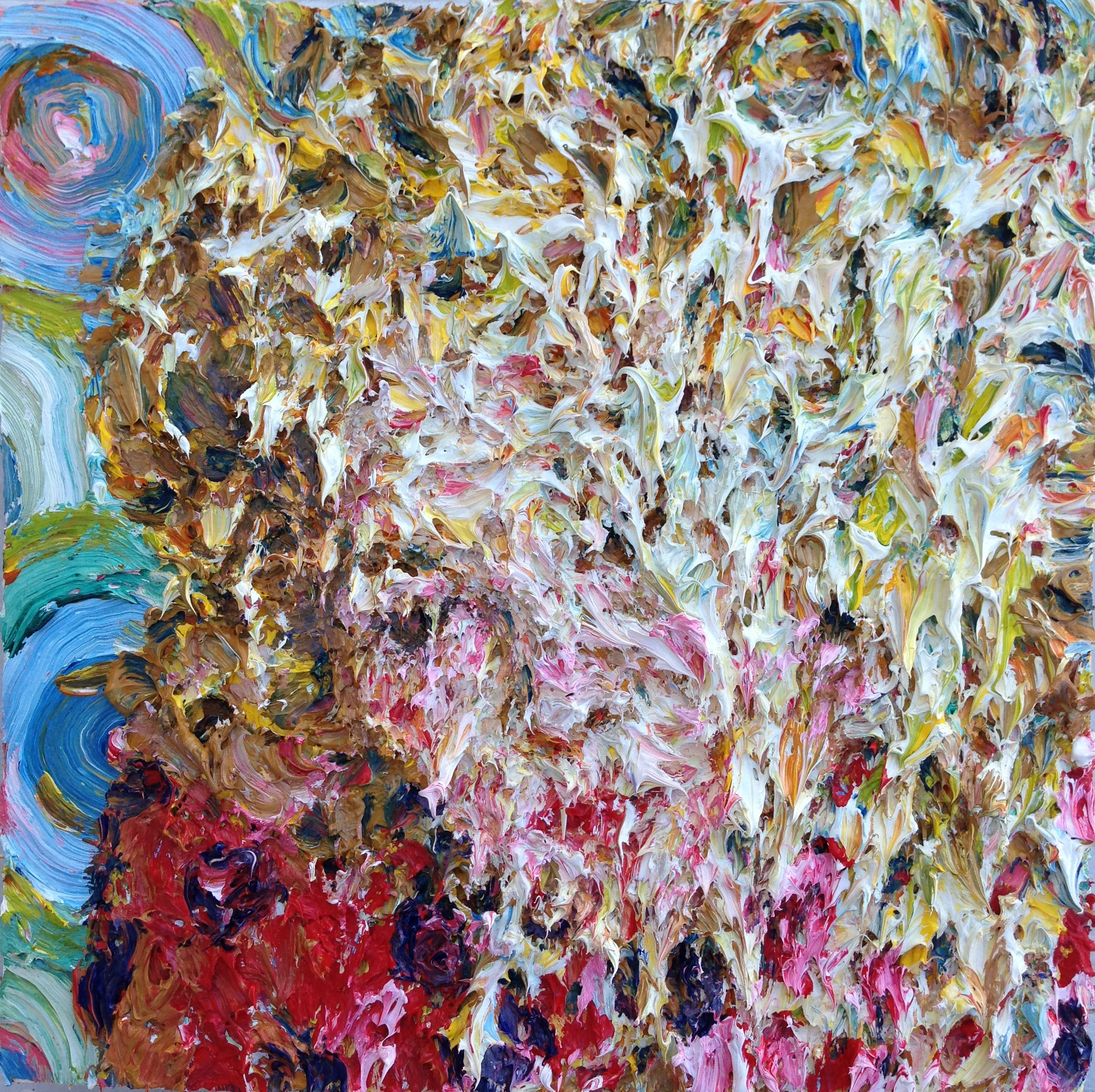   Dots, &nbsp;2014  oil on wood  8x8" 