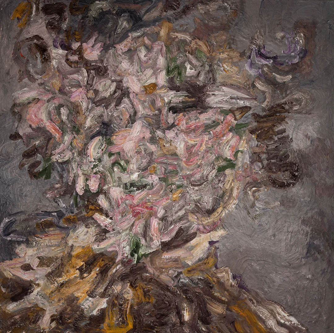   Dry Feast,&nbsp; 2015  Oil and plaster on wood  72x72" 