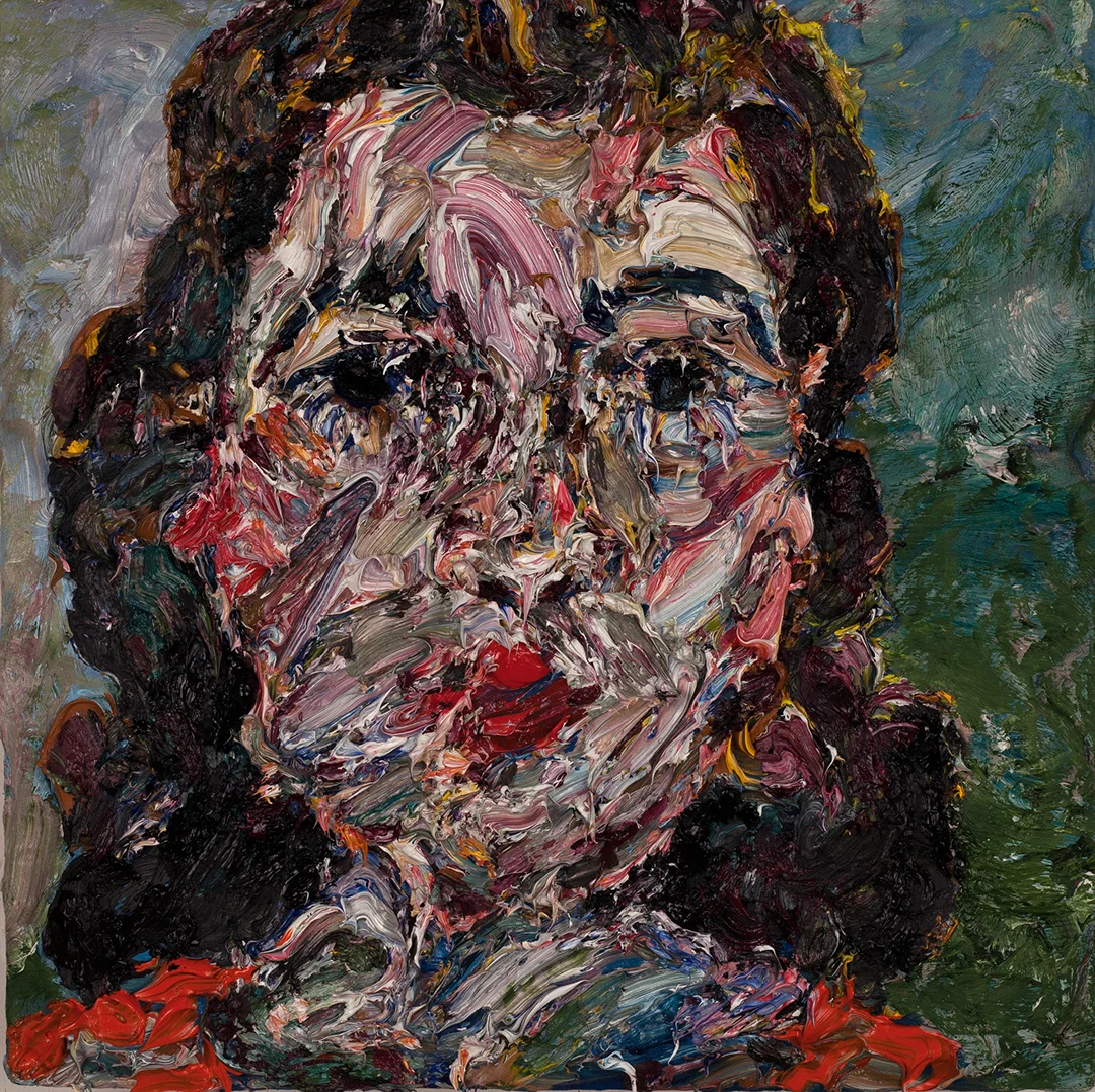   Steel,&nbsp; 2015  Oil and plaster on wood  12x12" 