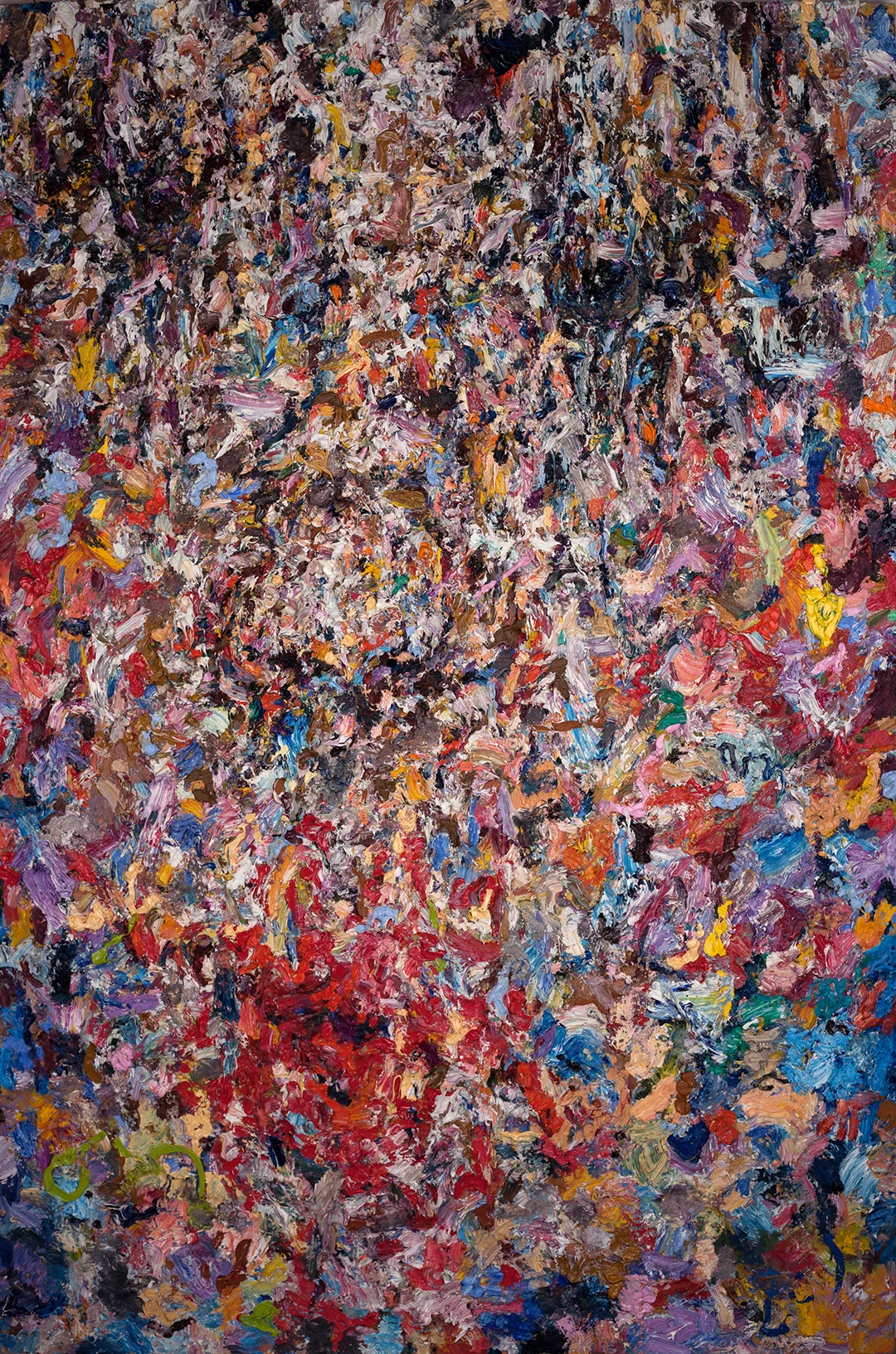   Red Spine,&nbsp; 2015  Oil and plaster on wood  72x48" 