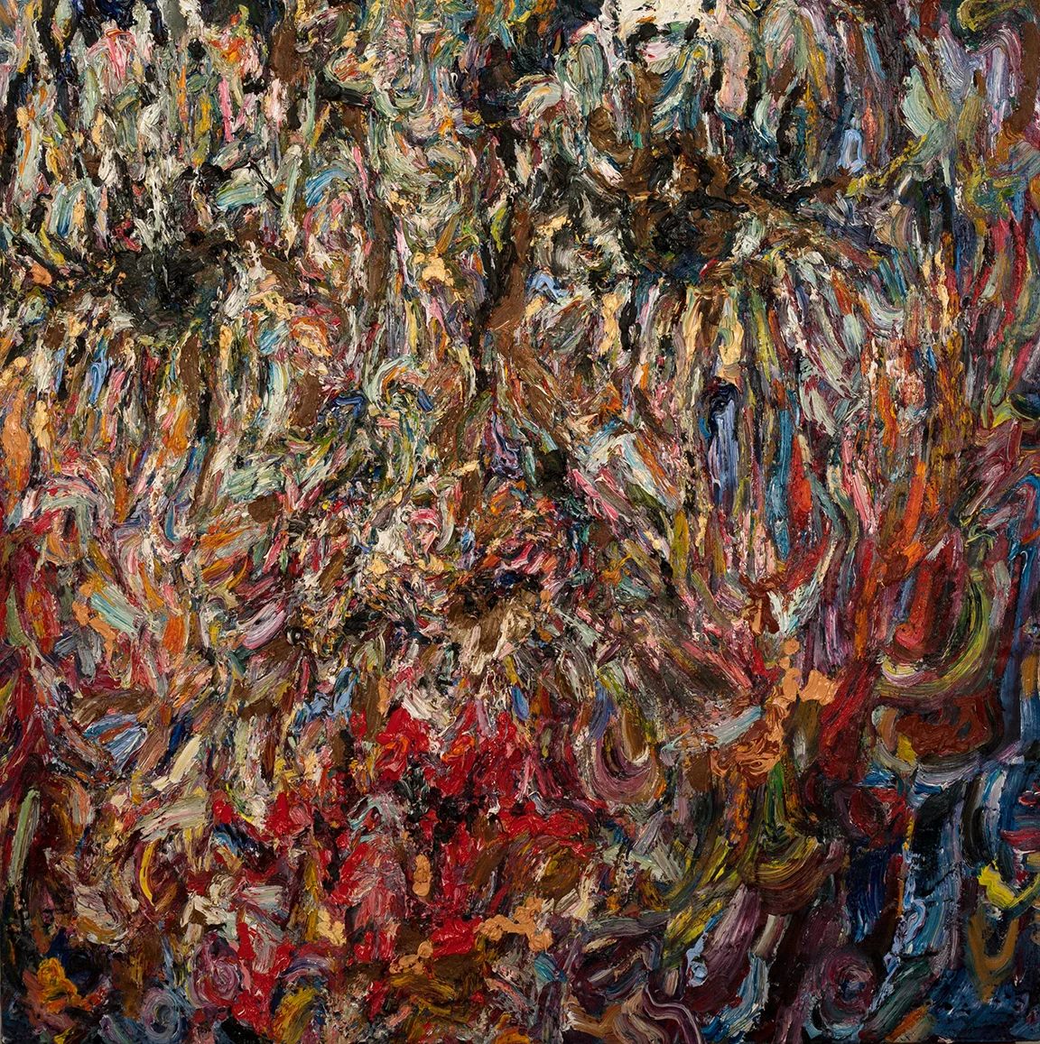   Last Splash,&nbsp; 2015  Oil and plaster on wood  48x48" 