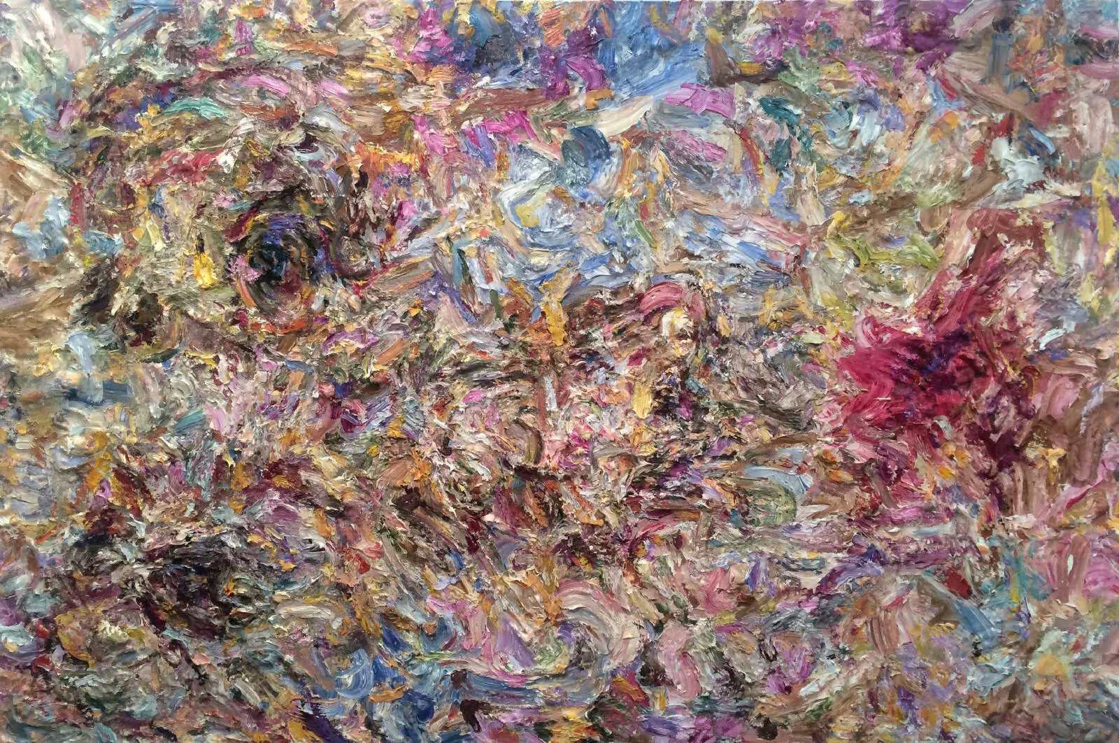   Sleeper, &nbsp;2015  Oil on wood  48x72" 