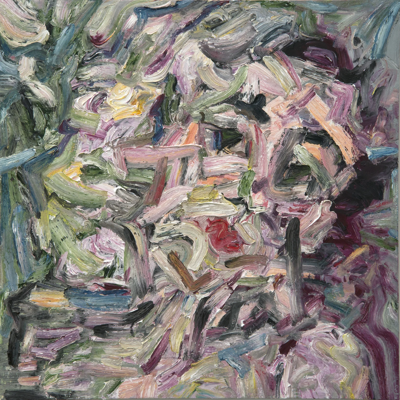   Night Gaze , 2015  Oil on wood, 48x48" 