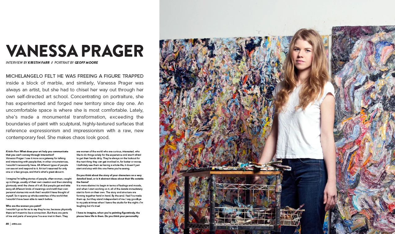  Juxtapoz Magazine, April 2015  By Kristin Farr  Photos by Geoff Moore 