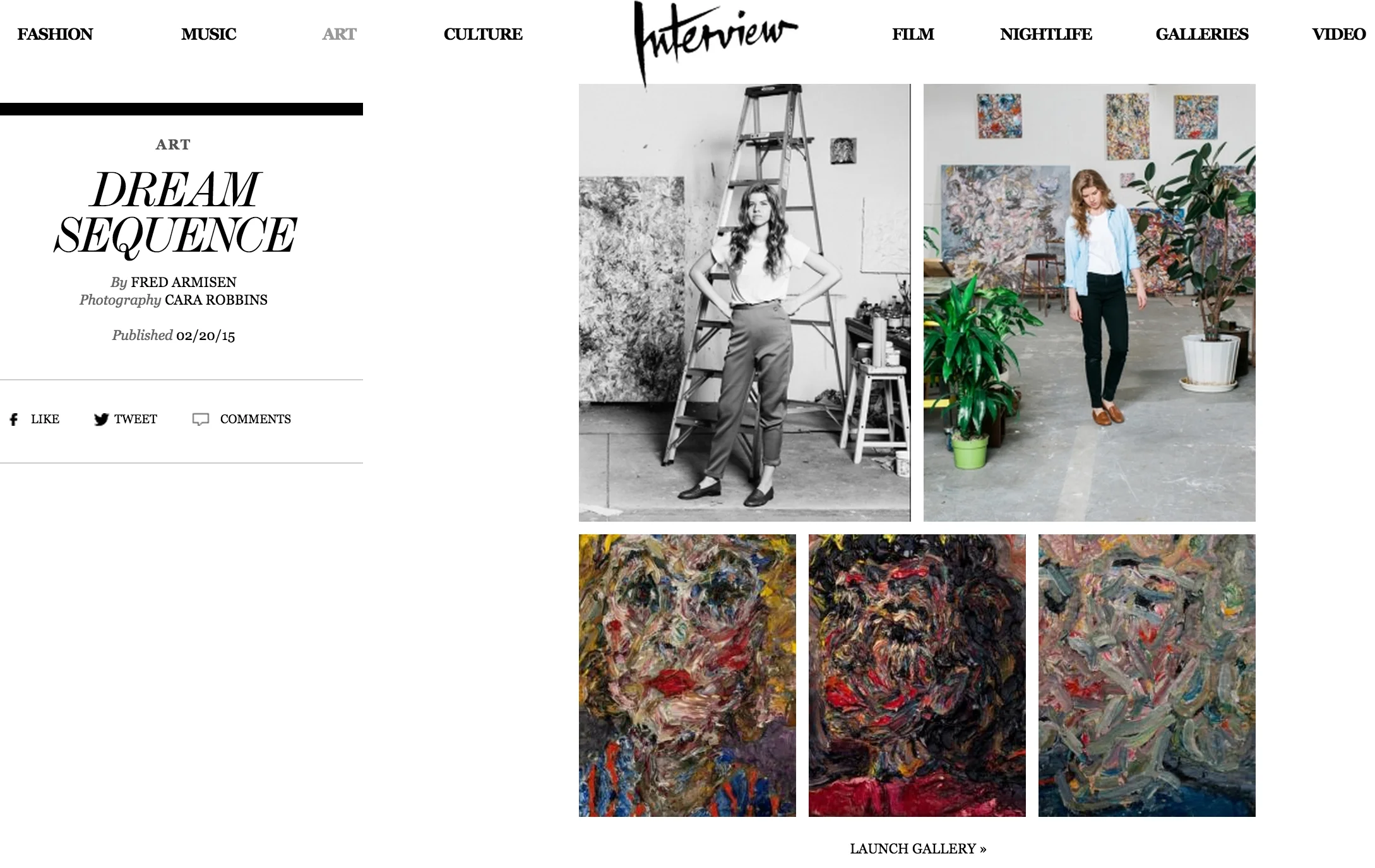  Interview Magazine,  Dream Sequence   By Fred Armisen  Photos by Cara Robbins 