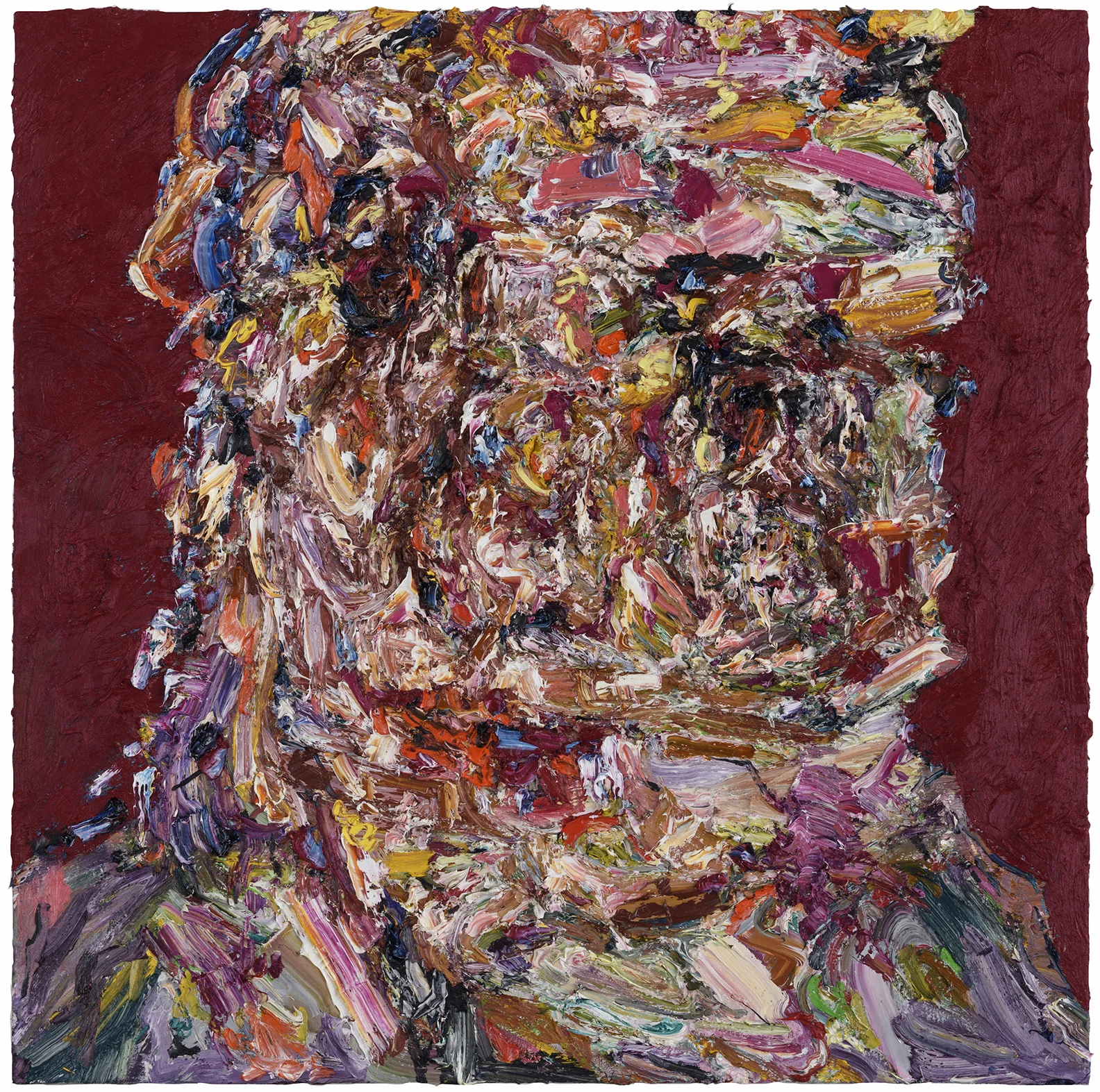   The Hallway,  2017  Oil on canvas, 36x36" 