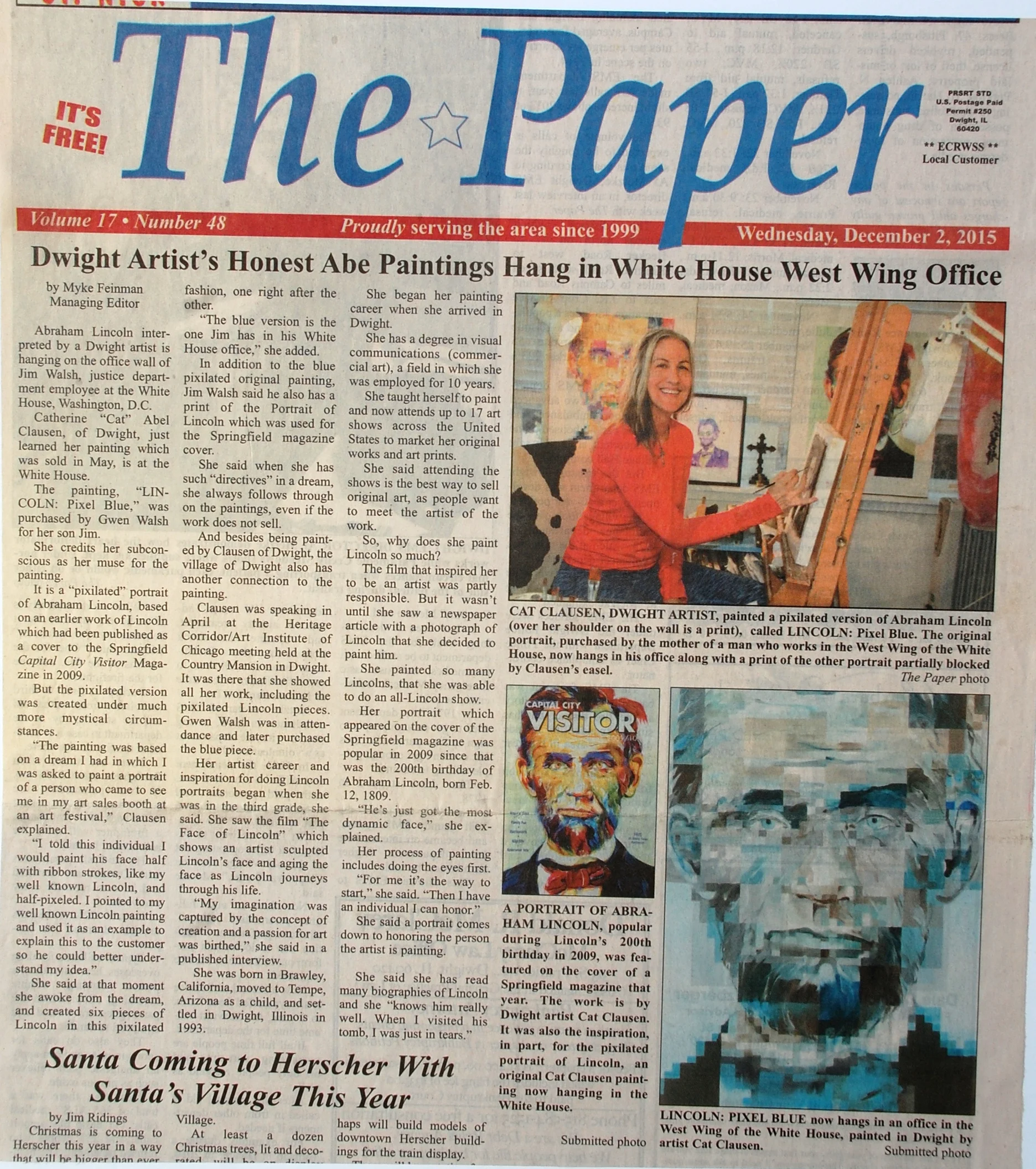 CAT CLAUSEN ART IN WHITE HOUSE .JPG