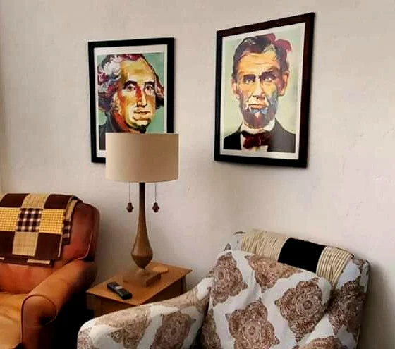 ROOM Lincoln and George W. framed .JPG