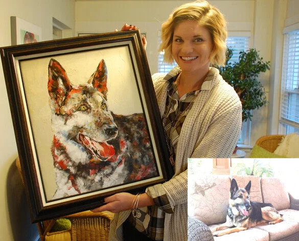 Pet Commission: This is an example of my PALETTE KNIFE style in oil.