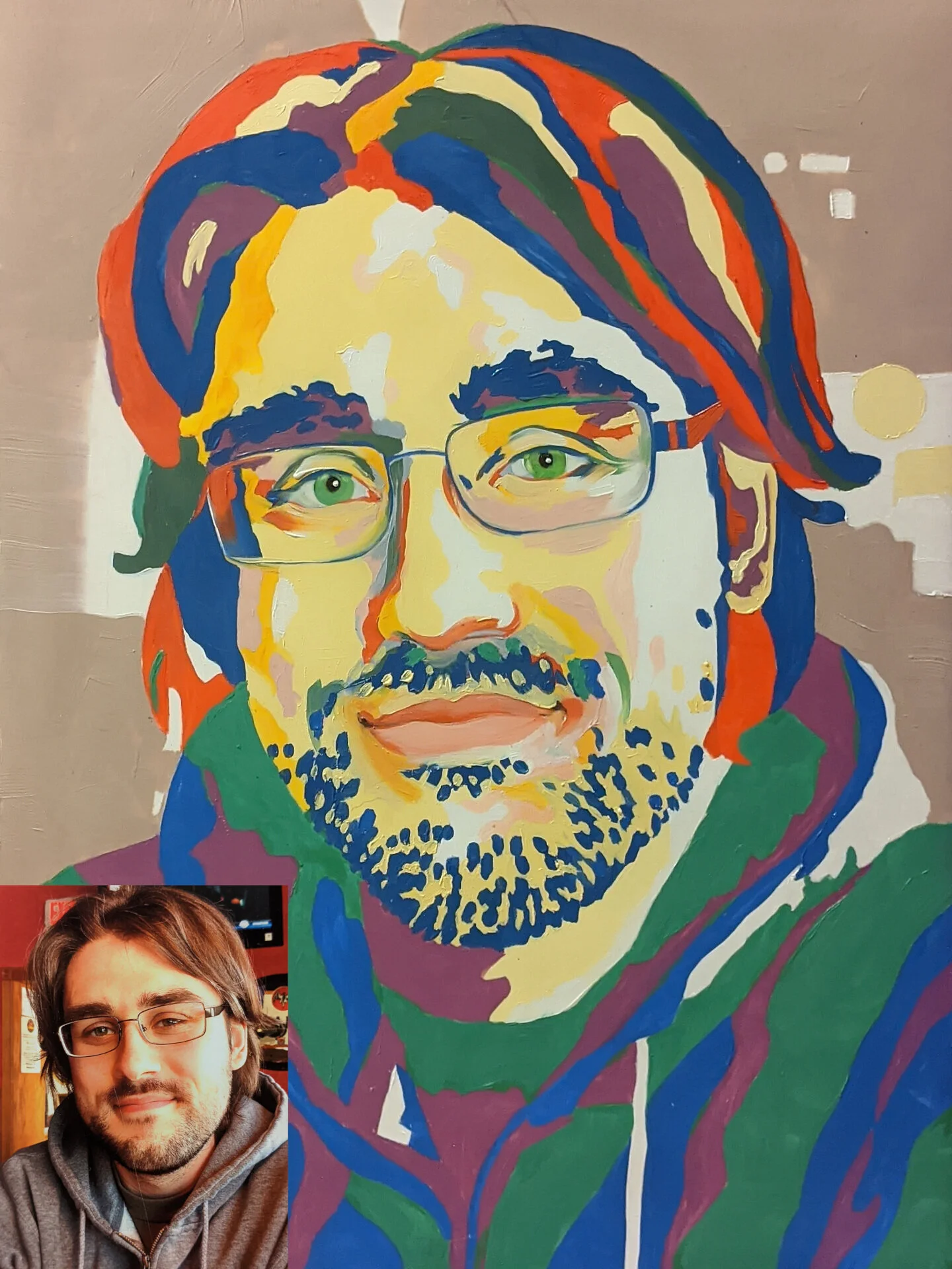 Commission Example: Young Man; This is an example of my PANTONE style in oil.