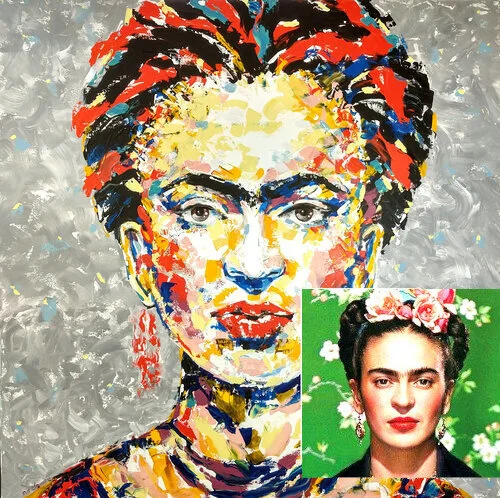 Commission Example: Freda; This is an example of my PALETTE KNIFE style in acrylic.