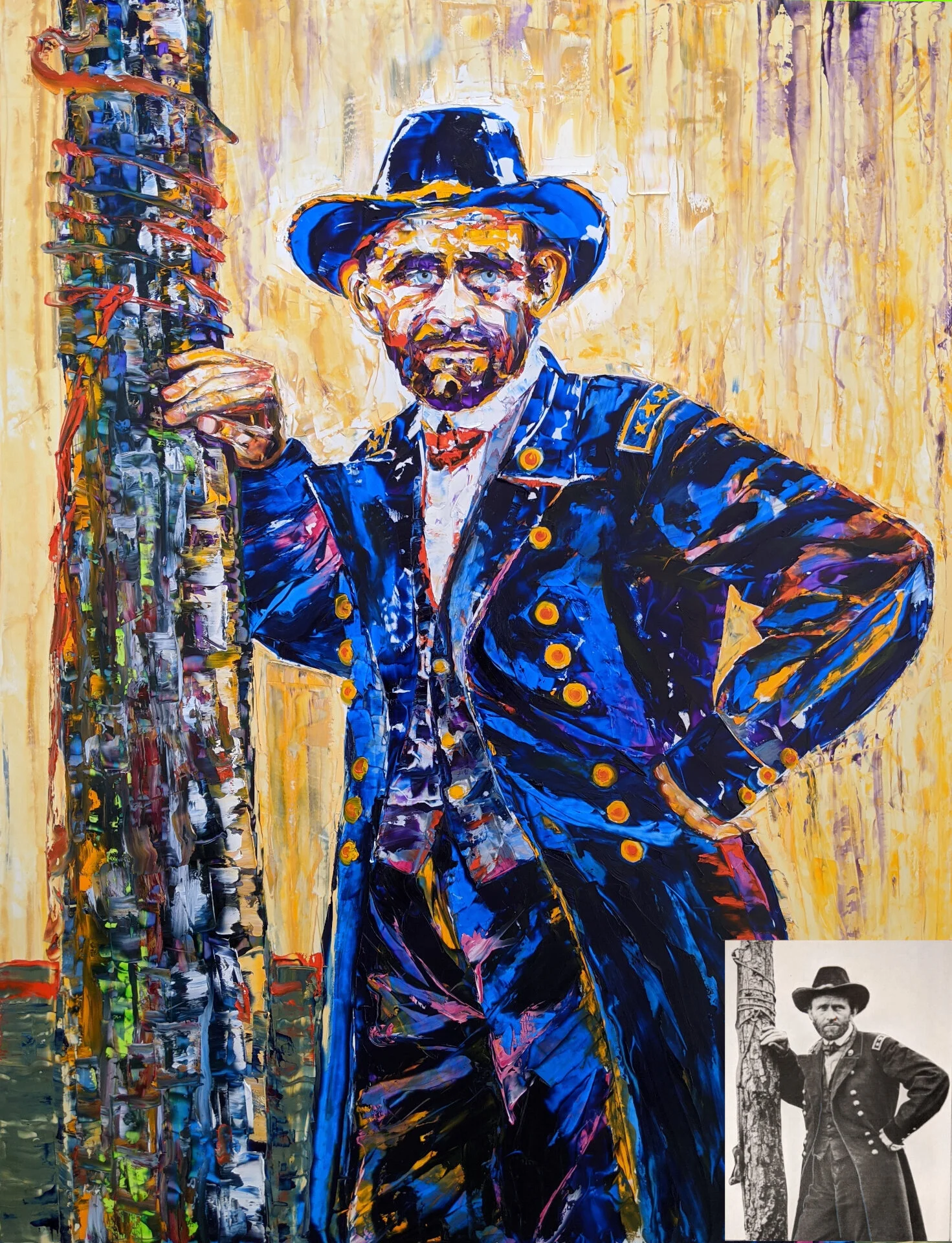 Commission Example: Grant; This is an example of my PALETTE KNIFE style in oil.