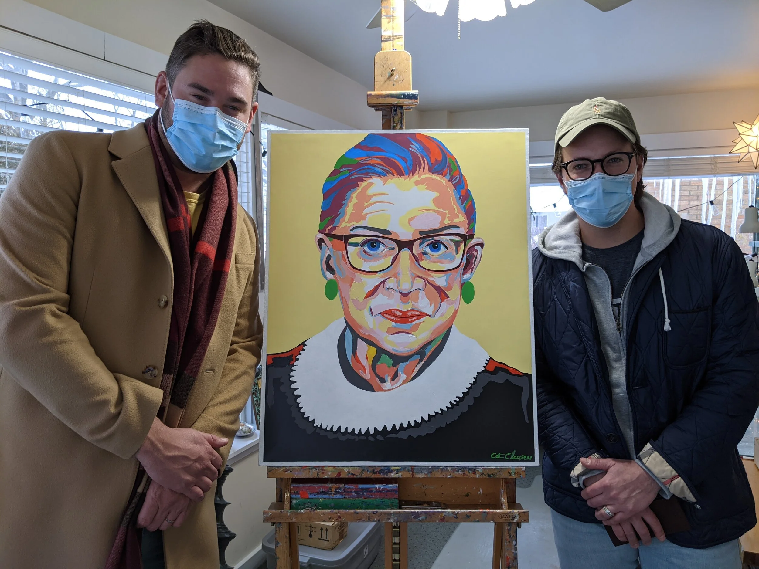 PRM Robert and RBG in my studio.jpg