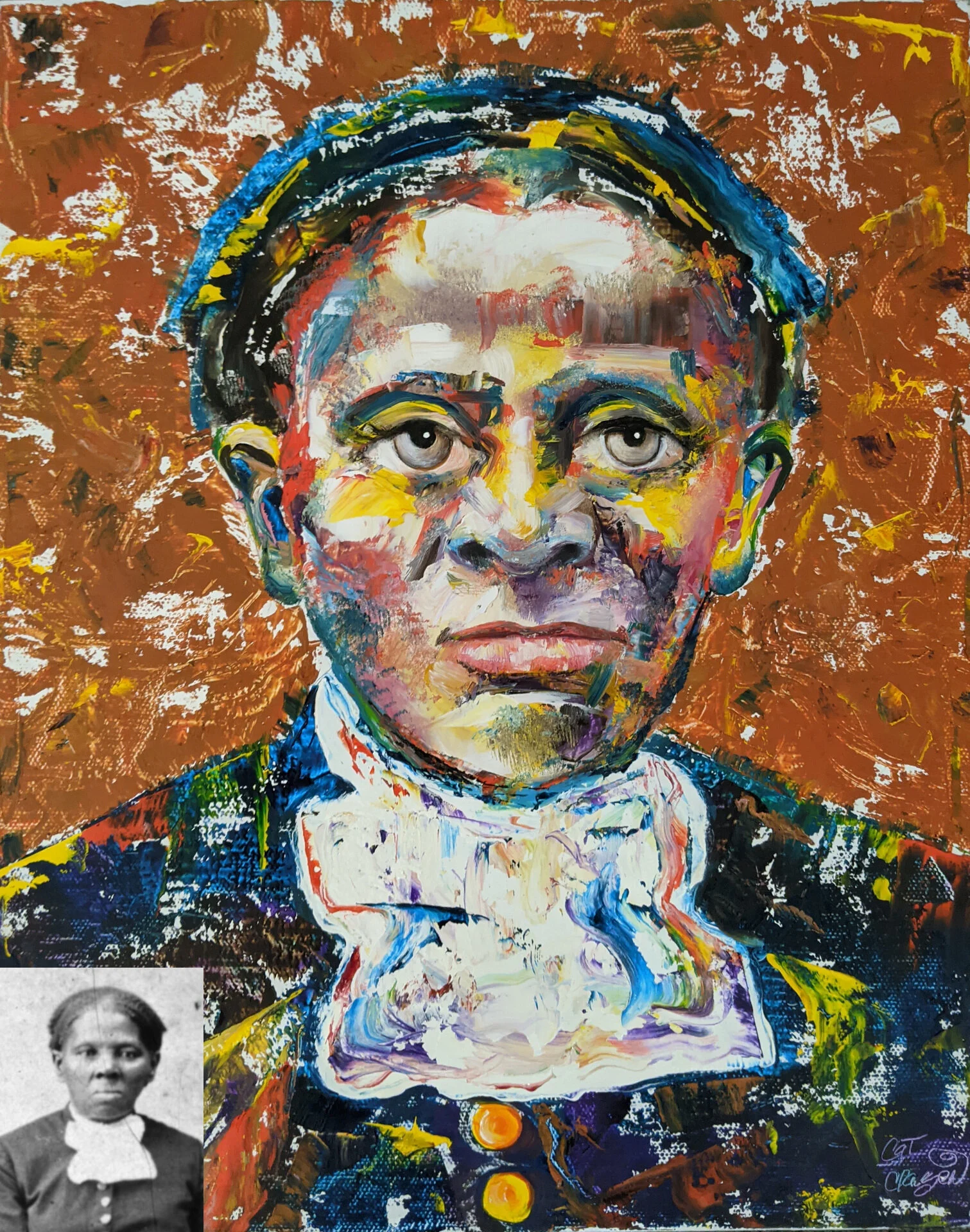 Commission Example: Harriet Tubman; Palette Knife style