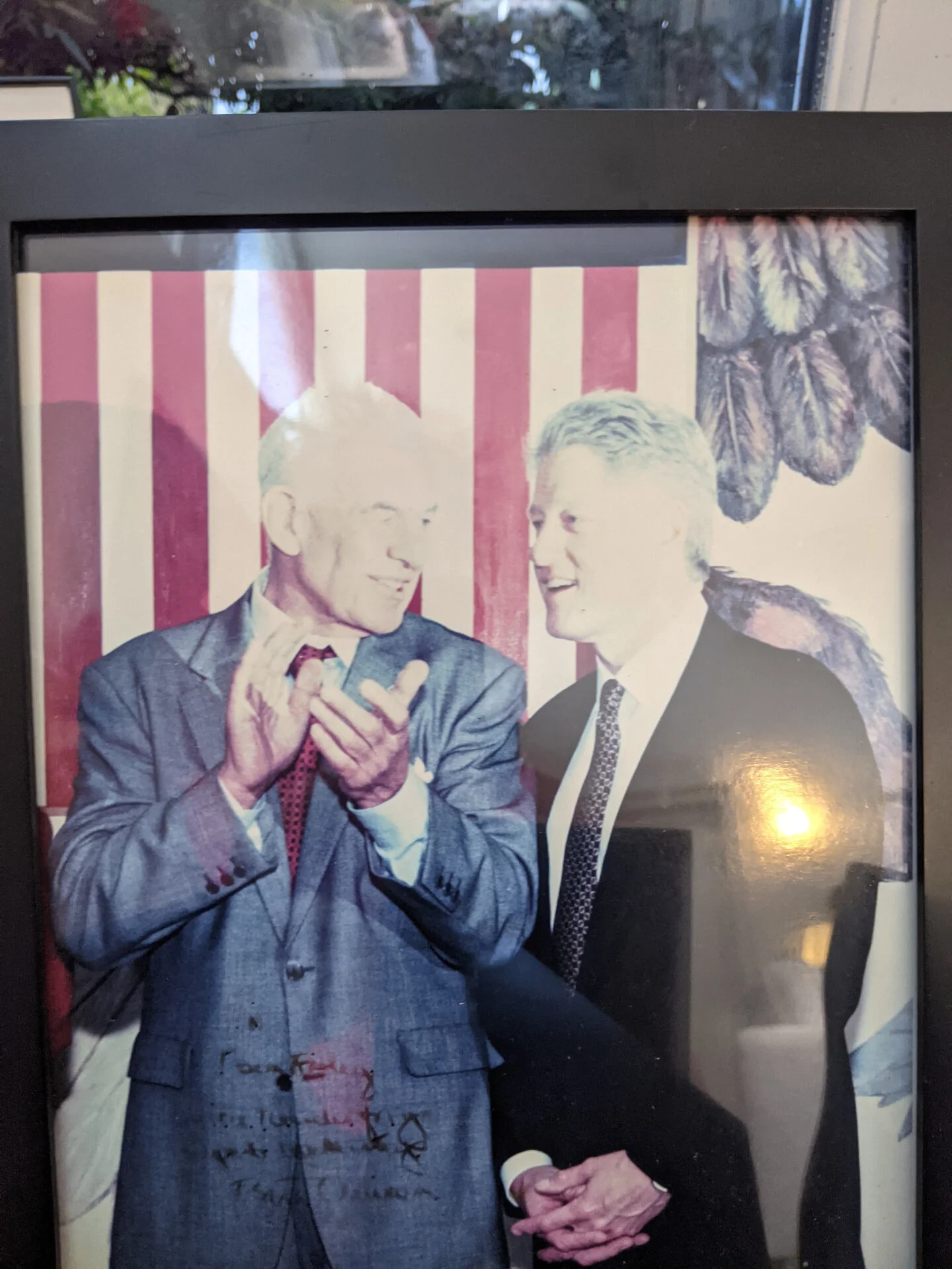 Autographed photo of President Bill Clinton with Tom Foley