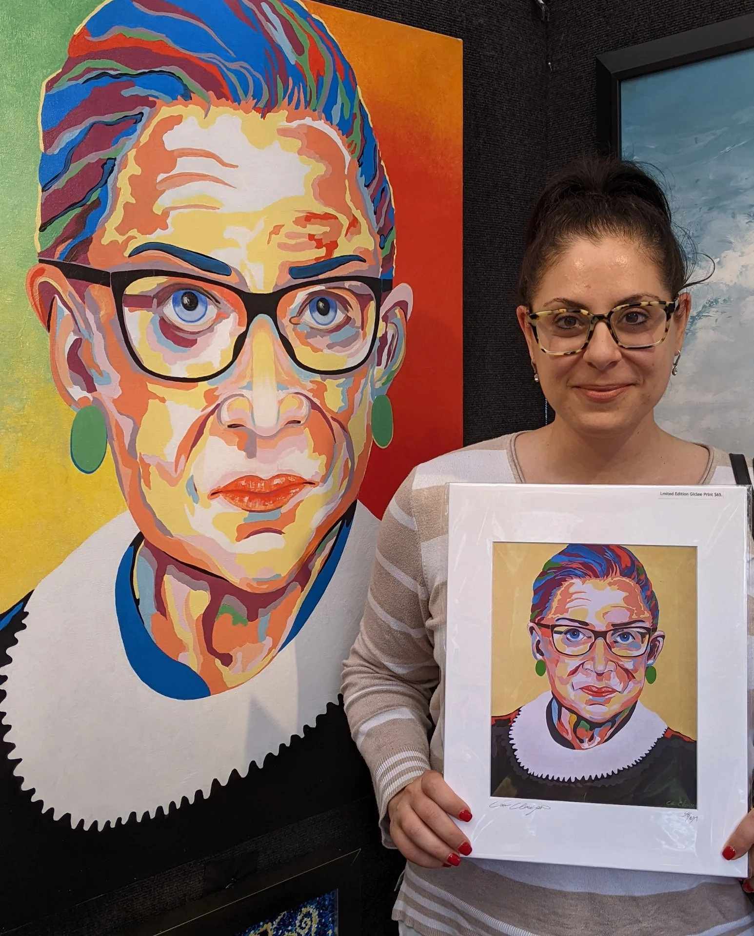 Woman with her favorite Justice