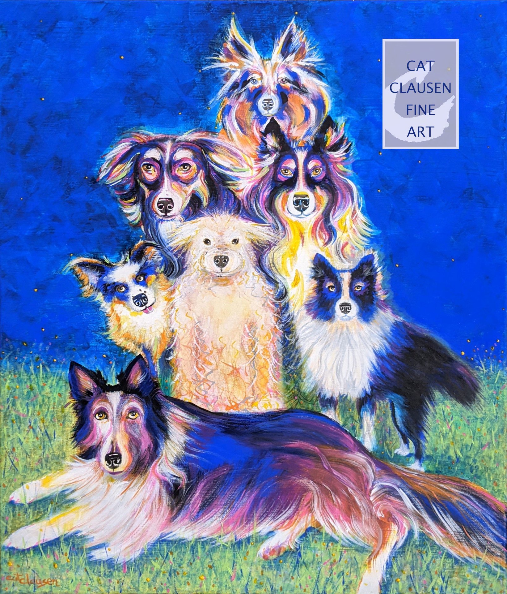 EXAMPLE: Pet Portrait, Acrylic on Canvas