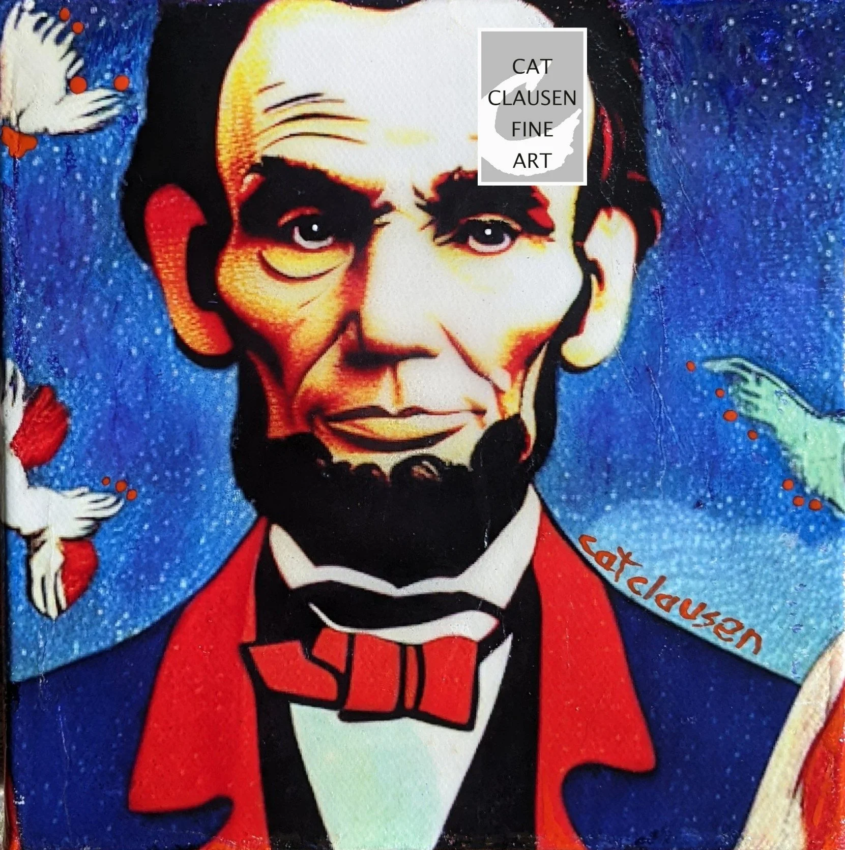 Cat's Art + Artificial Intelligence + Oil Paint (2 of 4 Pieces In The Series)