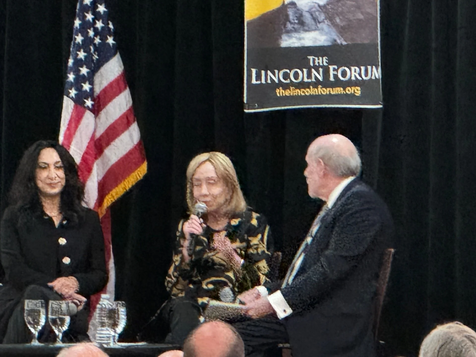 Beth Laski, Pulitzer Prize winner Doris Kearns Goodwin and Lincoln scholar Harold Holzer