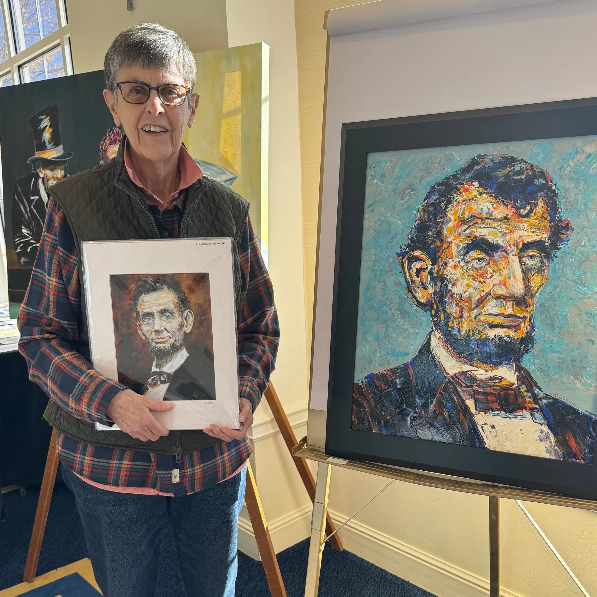 Friend and buyer at The Lincoln Forum, Gettysburg, PA, 2023