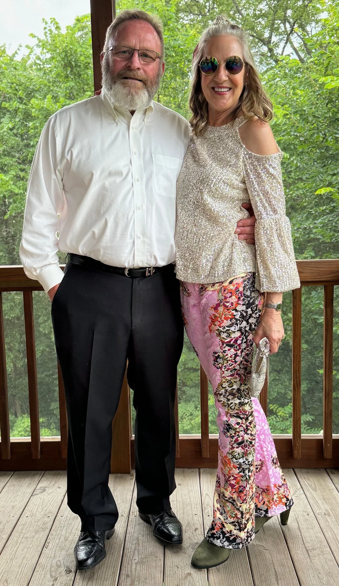 My husband, Mark and I enjoy a 1968 themed party in Galena, IL