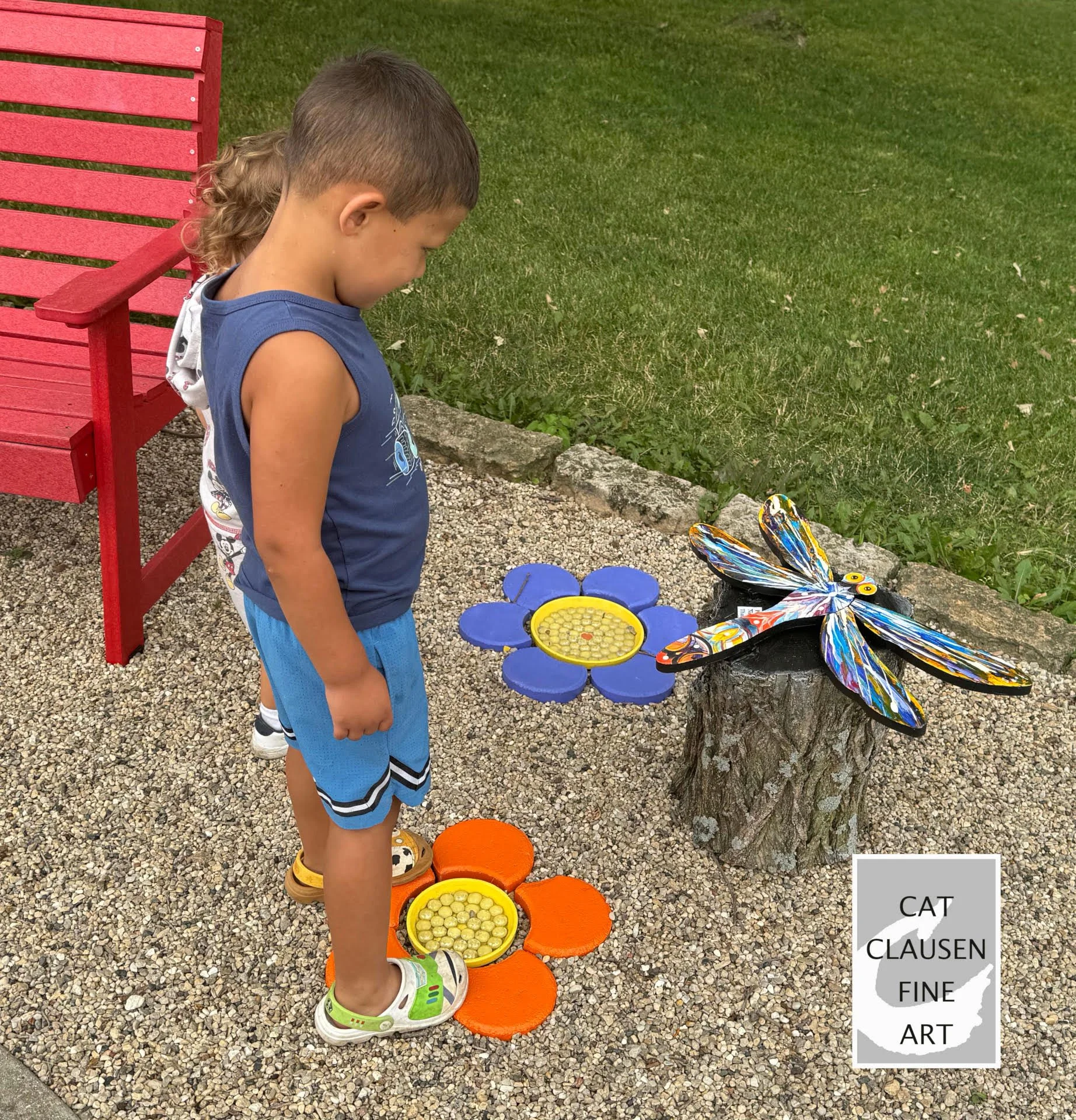 My lovely Drragonflies are enjoyed by kids of all ages at the Apple Canyon Lake Children's Garden, IL.