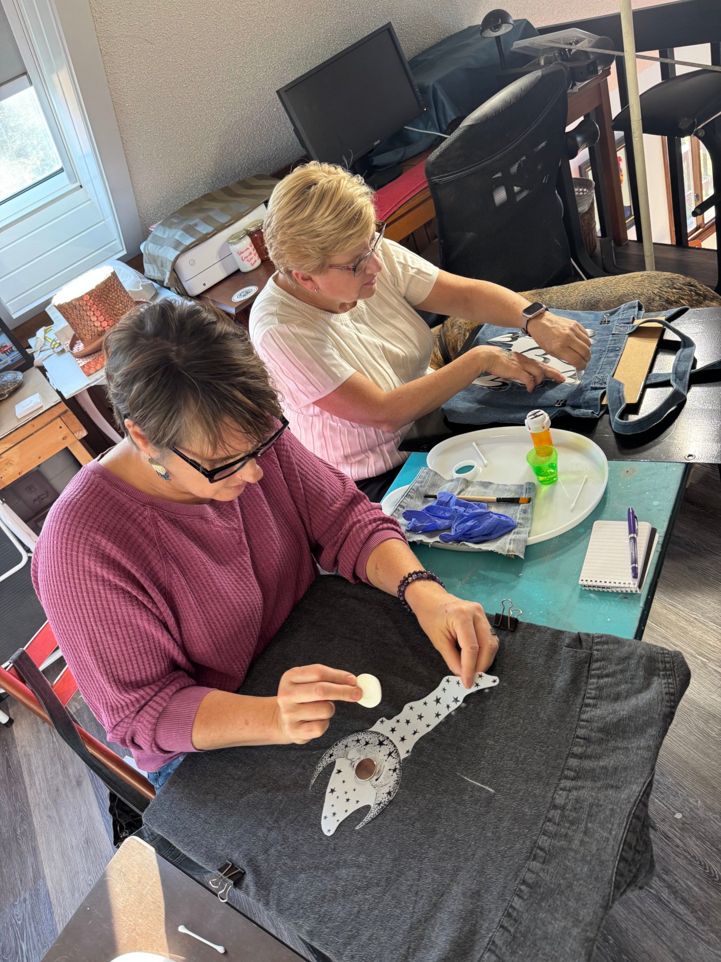 BLEACH . sUE AND hEATHER AT TABLE .jpg